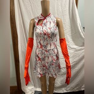 Weissman Cherry Blossom Leotard Dress